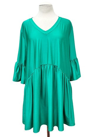 23 SSS {True Devotion} Jade Babydoll Top w/Tulip Sleeve EXTENDED PLUS SIZE 3X 4X 5X