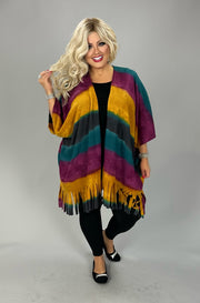 63 OT-B {Painting Rainbows} Magenta Striped Cardigan PLUS SIZE 1X/2X  2X/3X