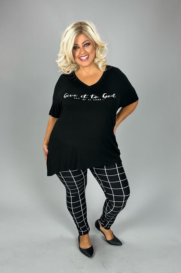 18 GT-A {Give It To God} Black V-Neck Graphic Tee PLUS SIZE 1X 2X 3X