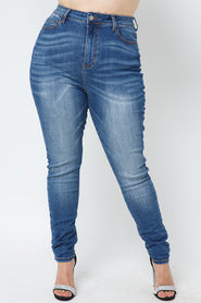 SALE!! BT {Judy Blue} Medium Blue High Waisted Acid Washed Skinny Jeans