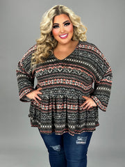 65 PQ {Keep It Chill} Black/Neon Coral Babydoll Top EXTENDED PLUS SIZE 3X 4X 5X