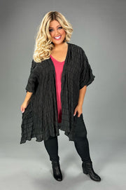 SALE!! 39 OT-D {Hand Picked For You} Umgee Black Kimono PLUS SIZE XL/1X  1X/2X