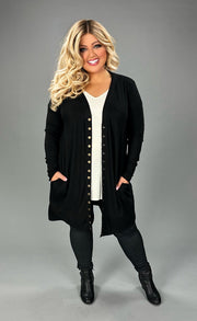 SALE! 20 OT {Cute As A Button} Black Button Up Cardigan PLUS SIZE 1X 2X 3X