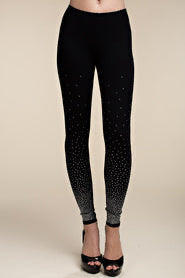 26 BT {Starlight} VOCAL Black Leggings w/ Studs PLUS SIZE XL 2X 3X