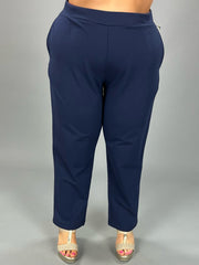 SALE!! BT-99  M-109  {Monterey Bay} Navy Knit Pants PLUS SIZE PXL