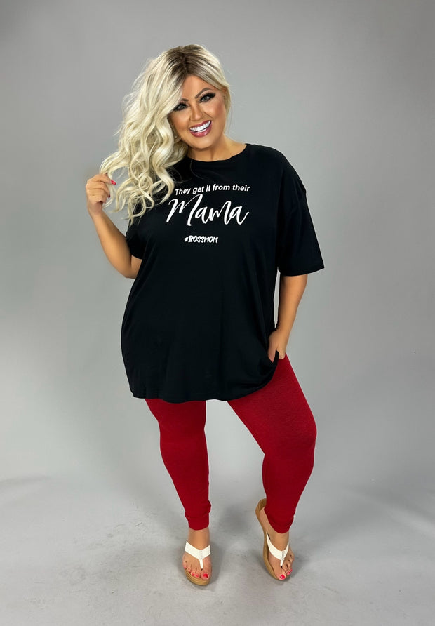 36 GT-H {Get It From Their Mama} Black Graphic Tee PLUS SIZE 1X 2X 3X