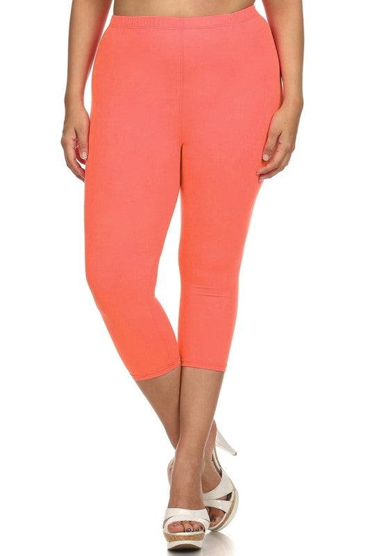 LEG- {Simplifying Life} Orange Buttersoft Capri Leggings 3X/5X