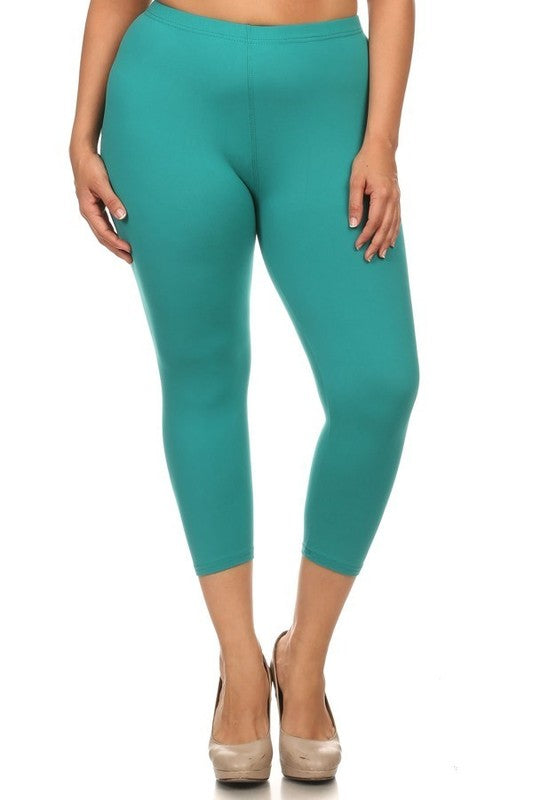 LEG-H {Simplifying Life} Turquoise Buttersoft Capri Leggings