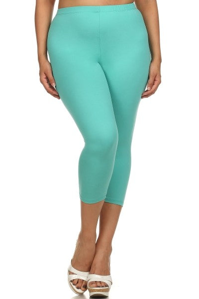 LEG-7  {Simplifying Life} Mint Buttersoft Capri Leggings