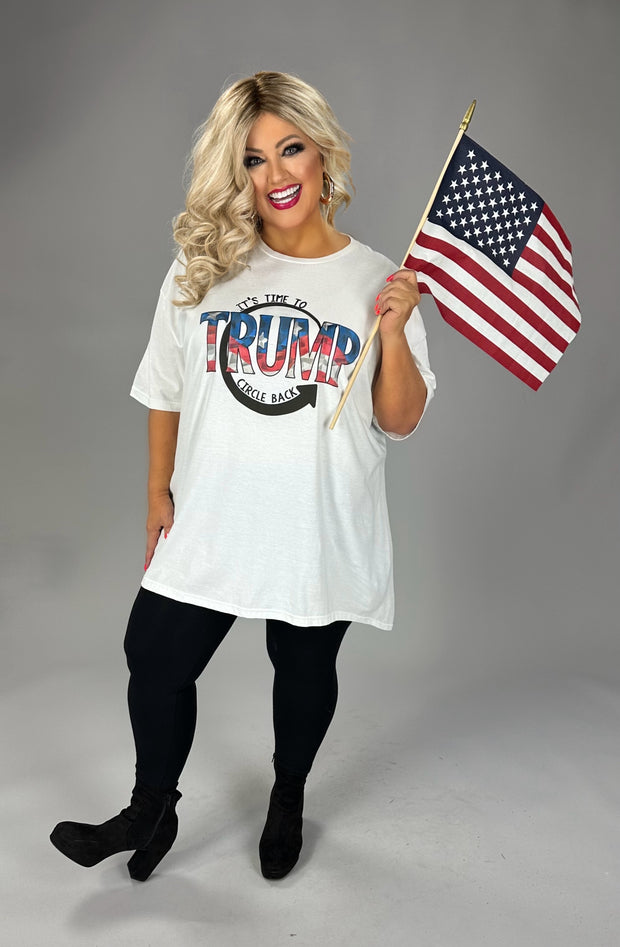 SALE!! GT {Trump Circle Back} Ivory Graphic Tee