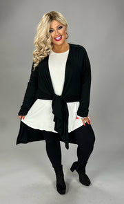 23 OT {Midnight Muse} Black Long Cardigan PLUS SIZE XL 2X 3X