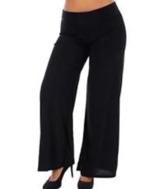 BT-R {Classy Stroll} Black Wide Leg  Pants CURVY BRAND!!!  EXTENDED PLUS SIZE XL 2X 3X 4X 5X 6X  (May Size Down 1 Size)