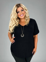 SALE!! 66 SSS-E {Simplistic Ideas} BLACK V-Neck PLUS SIZE 1X 2X 3X