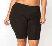 BT-R  {Sleek Vibes} BLACK Biker Shorts CURVY BRAND!!!  EXTENDED PLUS SIZE 1X 2X 3X 4X 5X 6X