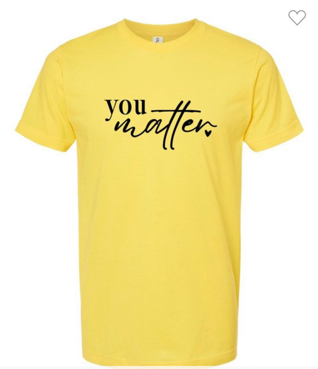 SALE!! 34 GT-E {You Matter} Yellow Graphic Tee PLUS SIZE 3X