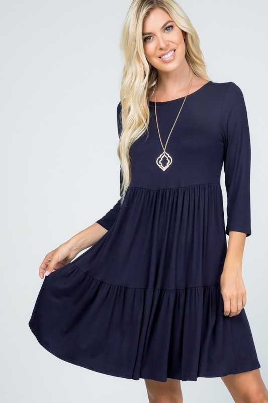 SALE!! 59 SQ {Friday Night Glam} Navy Tiered Dress PLUS SIZE XL 2X 3X