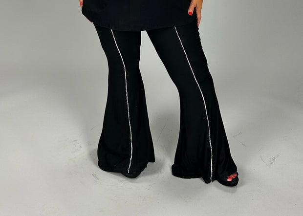 82 BT {Genuine Soul} VOCAL Black Rhinestone Lined Pants PLUS SIZE XL 2X 3X