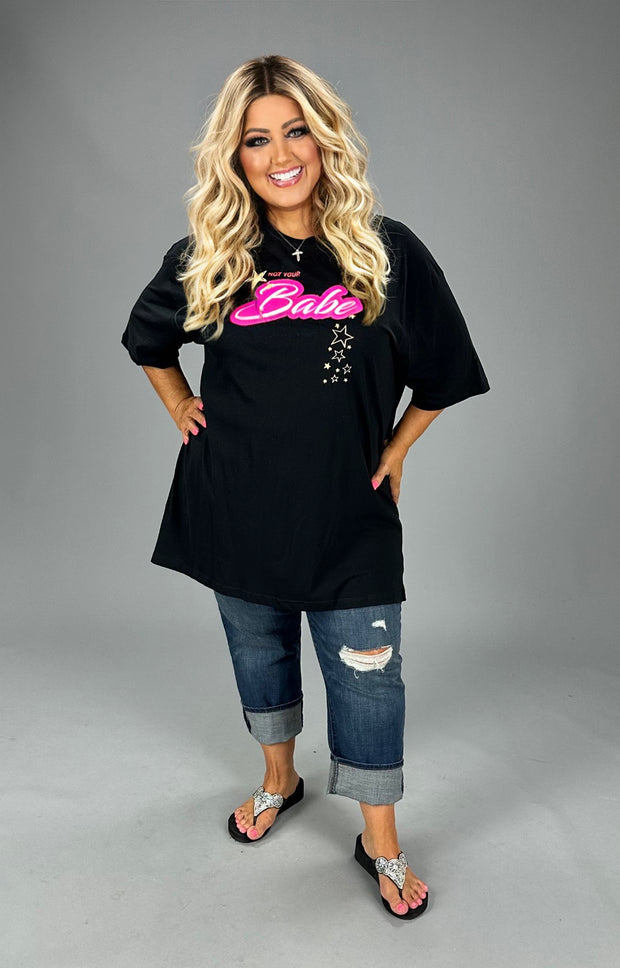 SALE!! 52 GT {Not Your Babe} Black Graphic Tee PLUS SIZE 1X 2X 3X