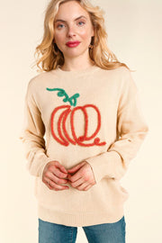 20 GT {Pumpkin Swirl} Bone Sweater w/Pumpkin PLUS SIZE 1X 2X 3X