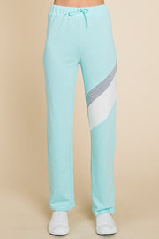 BT-R {A Better Feeling} Mint Color Block Strip Sweatpants PLUS SIZE 1X 2X 3X