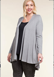 33 OT {Live For The Day} VOCAL Grey Cardigan w/Studs on Front PLUS SIZE XL 2X 3X