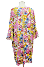 23 PSS {Lost In The Beauty} Pink/Multi-Color Floral Top EXTENDED PLUS SIZE 4X 5X 6X (Size Up 1 Size)