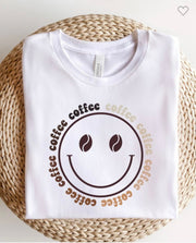 SALE!! 24 GT-V {Coffee Smiley} Ivory Graphic Tee PLUS SIZE 3X