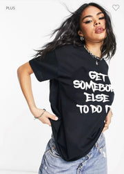 SALE!! 79 GT {Get Somebody Else} Black Graphic Tee PLUS SIZE 1X 2X 3X