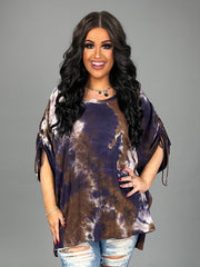 95 PSS-G {Leaves Fall} UMGEE Tie Dye Top PLUS SIZE XL 1X 2X