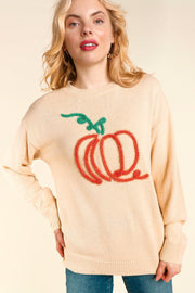 20 GT {Pumpkin Swirl} Bone Sweater w/Pumpkin PLUS SIZE 1X 2X 3X