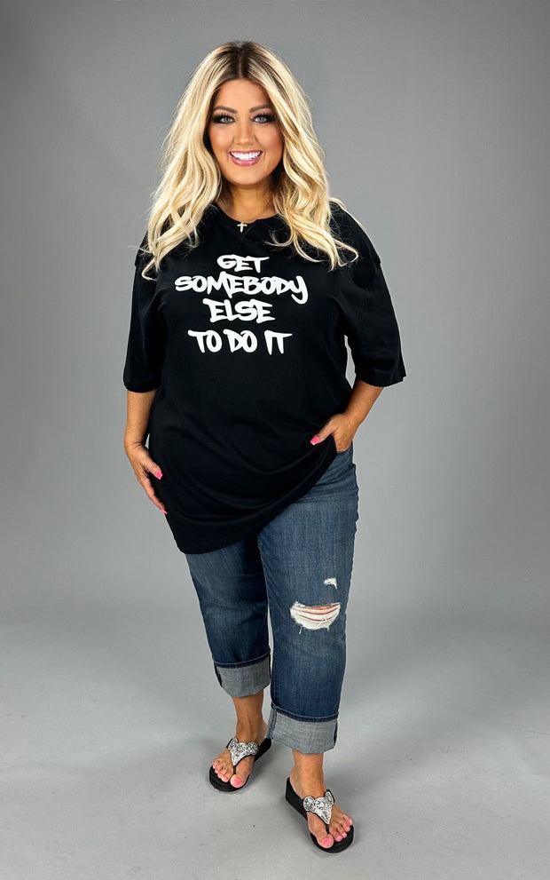 SALE!! 79 GT {Get Somebody Else} Black Graphic Tee PLUS SIZE 1X 2X 3X