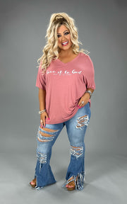 SALE!! 57 GT-B {Give It To God} Cinnamon V-Neck Tee PLUS SIZE 1X 2X 3X