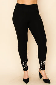 BT {Table For Two} VOCAL Black Leggings with Studs