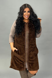 SALE! OT-E {A Thing Of Beauty} Brown Velour with Zip Front Vest