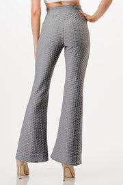 SALE!! BT-L {Anybody But Ordinary} H. Grey Waffle Knit Flared Pants PLUS SIZE 1X 2X 3X