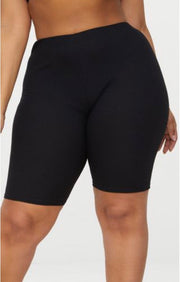 BT-R {Sleek Vibes} Black Biker Shorts CURVY BRAND!!!  EXTENDED PLUS SIZE 1X 3X 4X 5X 6X (True To Size)