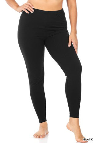 LEG-79 {Now Worries In Sight} Black Zenana Leggings  PLUS SIZE 3X