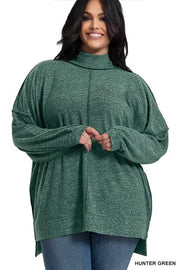 SALE! 45 SLS-D {My Favorite Sweater} Hunter Green Fleece Sweater PLUS SIZE 1X 2X 3X