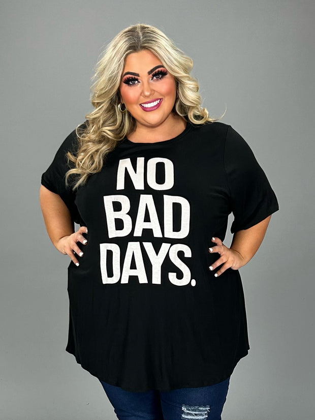 SALE!! 99 GT-Z {No Bad Days} Black Graphic Tee CURVY BRAND!!!  EXTENDED PLUS SIZE XL 2X 3X 4X 5X 6X (May Size Down 1 Size)