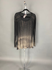 21 SD {Too Busy To Care} VOCAL Black Ombre Studded Top PLUS SIZE XL 2X 3X