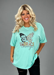 SALE!! 30 GT {Butterfly Embrace} Mint Graphic Tee PLUS SIZE XL 2X