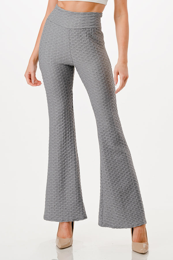 SALE!! BT-L {Anybody But Ordinary} H. Grey Waffle Knit Flared Pants PLUS SIZE 1X 2X 3X