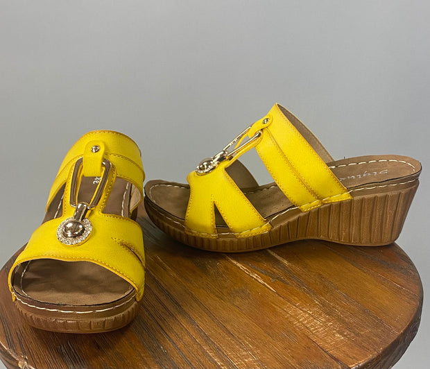 SALE!! SHOES {Styluxe} Yellow with Wedge