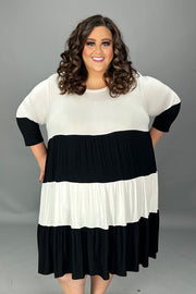 SALE!! 31 CP-C {Simply Overjoyed} Ivory and Black Tiered Dress EXTENDED PLUS SIZE 4X 5X 6X