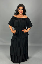 SALE!! 99 SET {Pure Elegance} BLACK 2 Piece Ruffle Skirt Set PLUS SIZE 1X 2X 3X