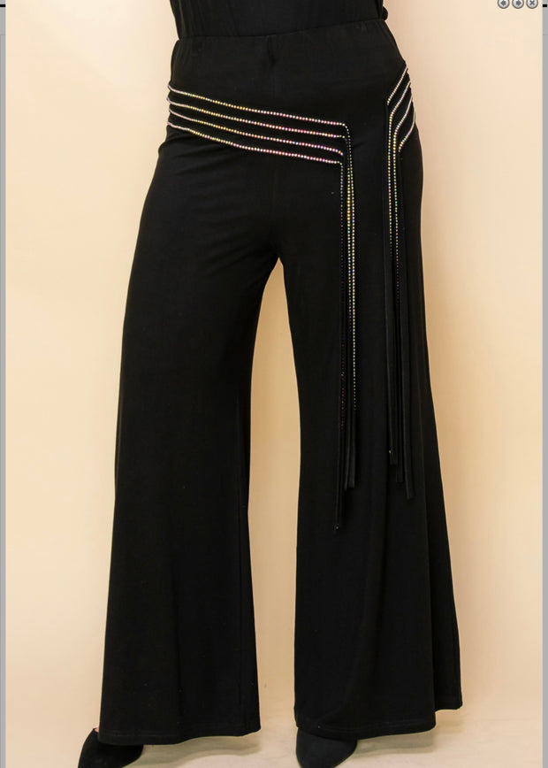 SALE!! BT-R {Vocal Found My Forever} Black Dress Pants w/Stud Fringe PLUS SIZE XL 2X 3X