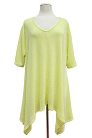 56 SSS {Easy Fix} Neon Yellow Asymmetrical Top EXTENDED PLUS SIZE 4X 5X 6X