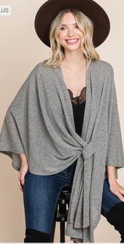 47 OT {A Loving Spirit} Oatmeal Shawl PLUS SIZE 3X