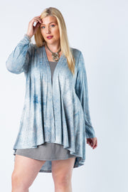 37 OT {See Me Clearly} VOCAL Blue Cardigan w/Studs PLUS SIZE XL 2X 3X