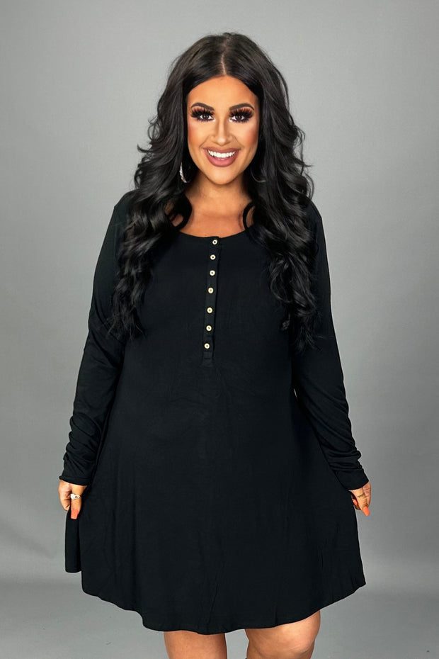 SALE!! 88 SLS {When You Notice} Black A-Line Dress PLUS SIZE 1X 2X 3X